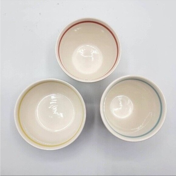 Starbucks set of 3 nesting cups mugs green red blue 8oz each 2009 New Bone China - Picture 3 of 11